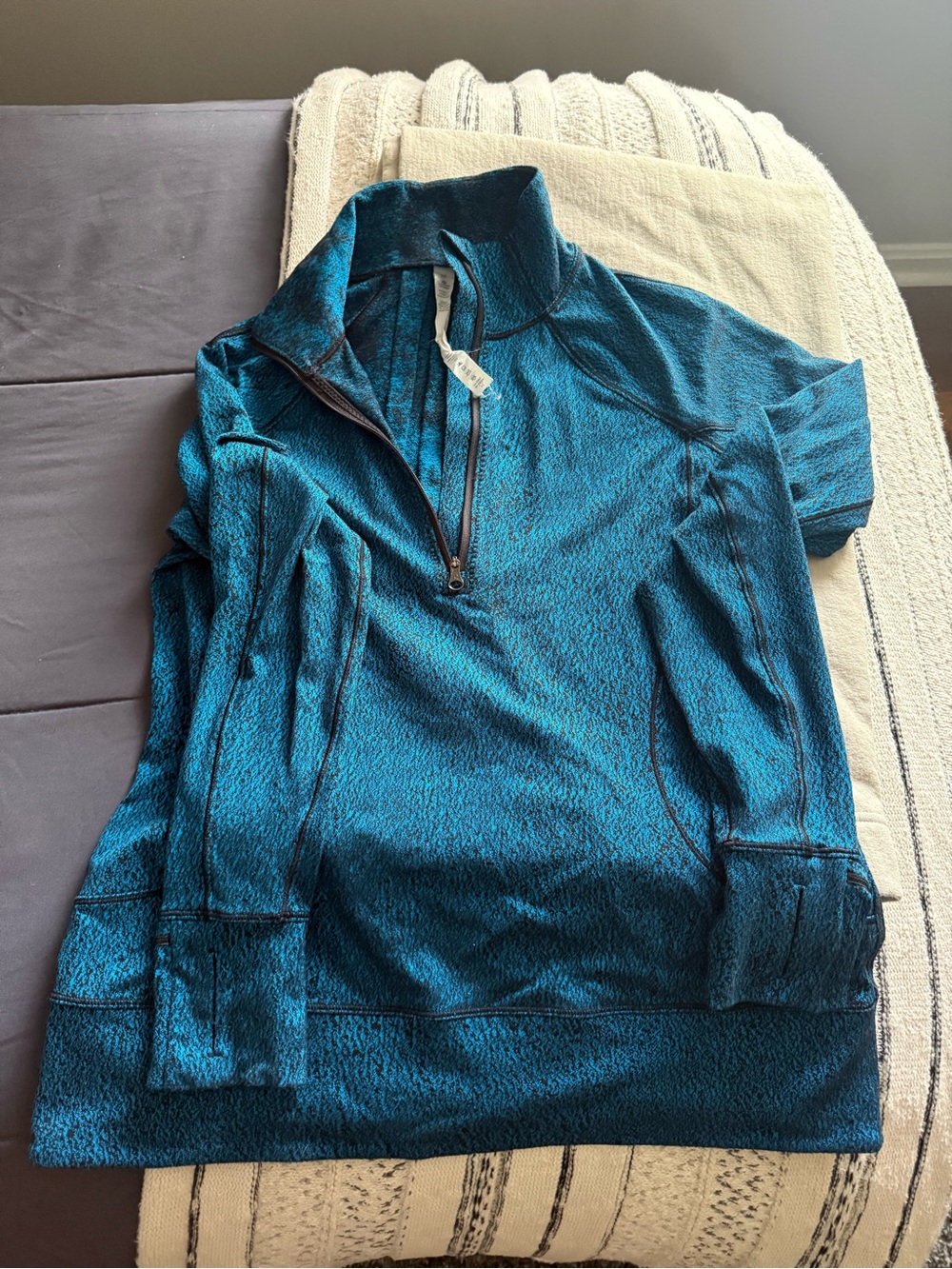 lululemon athletica Teal Blue Quarter-Zip Pullover